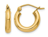 Small Hoop Earrings in 14K Yellow Gold 1/2 Inch (3.00 mm)